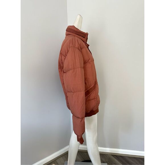 NWT Stone Island Mens Down Packable Hood Compass Badge Puffer Jacket Rust Large - Picture 7 of 10